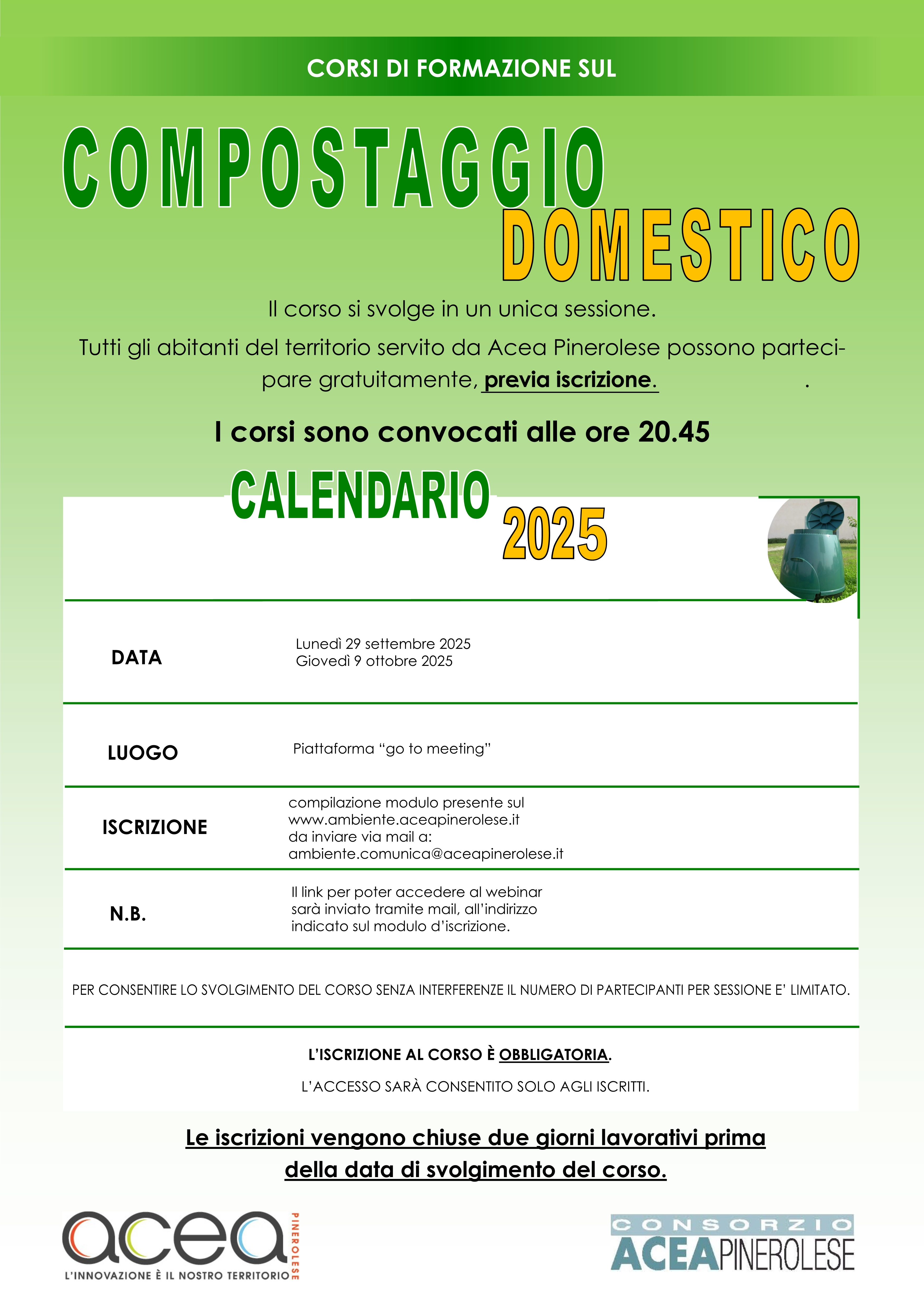 Attivazione corso di compostaggio