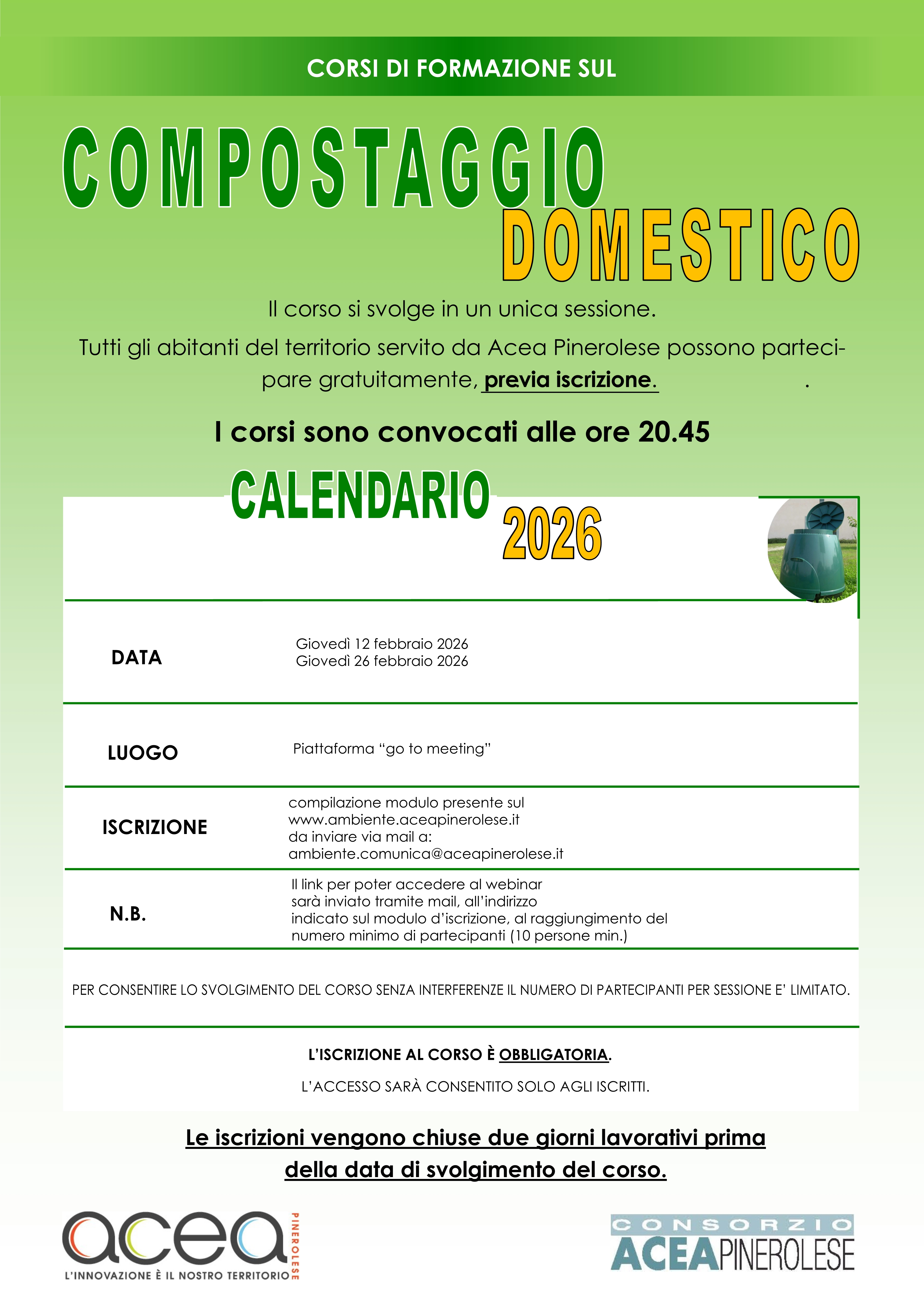 Attivazione corso di compostaggio
