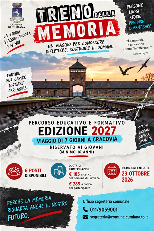 Treno della memoria edizione 2027.